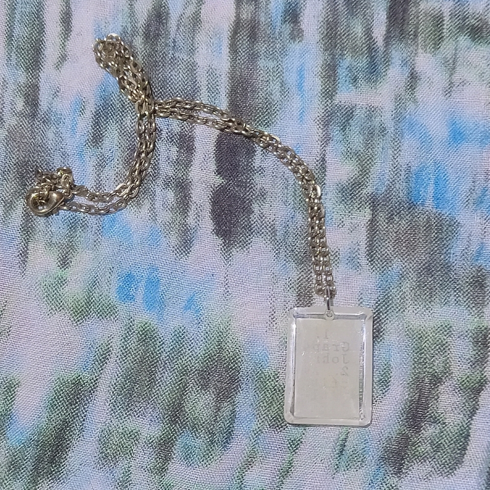Unique Resin/Card Catalog Pendant - Picture 2 of 5